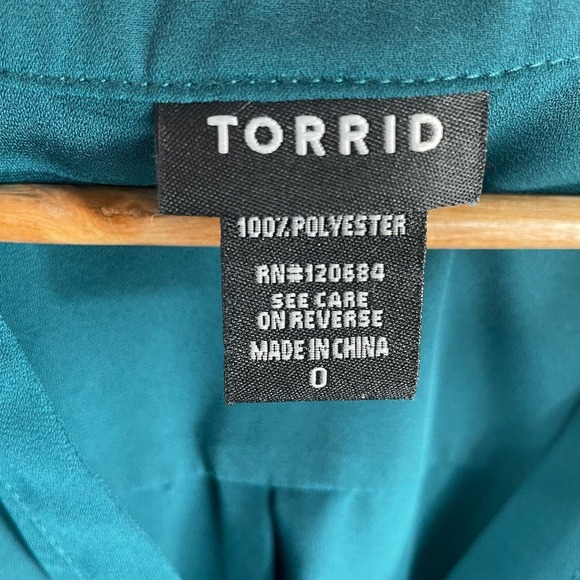 Torrid Teal Blouse - Picture 6 of 10
